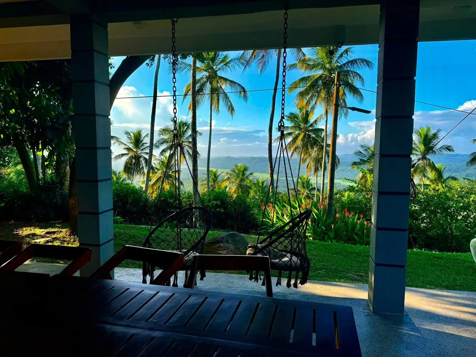 View from the veranda at Polhena Villa